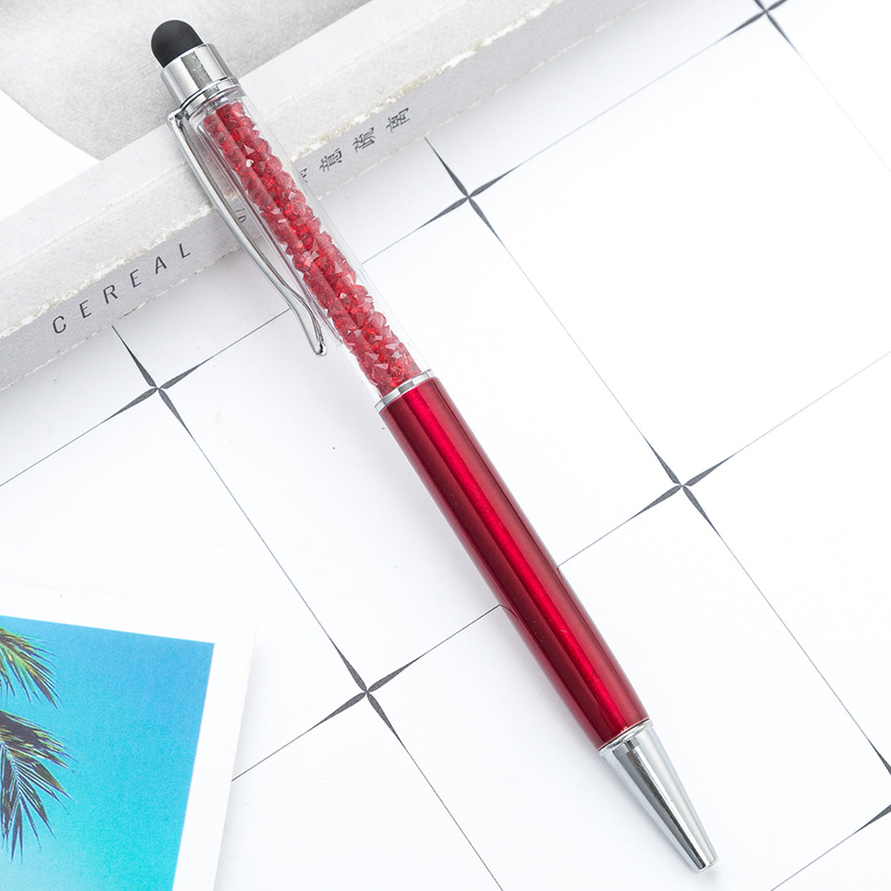 Crystal ballpoint pen diamond capacitive pen