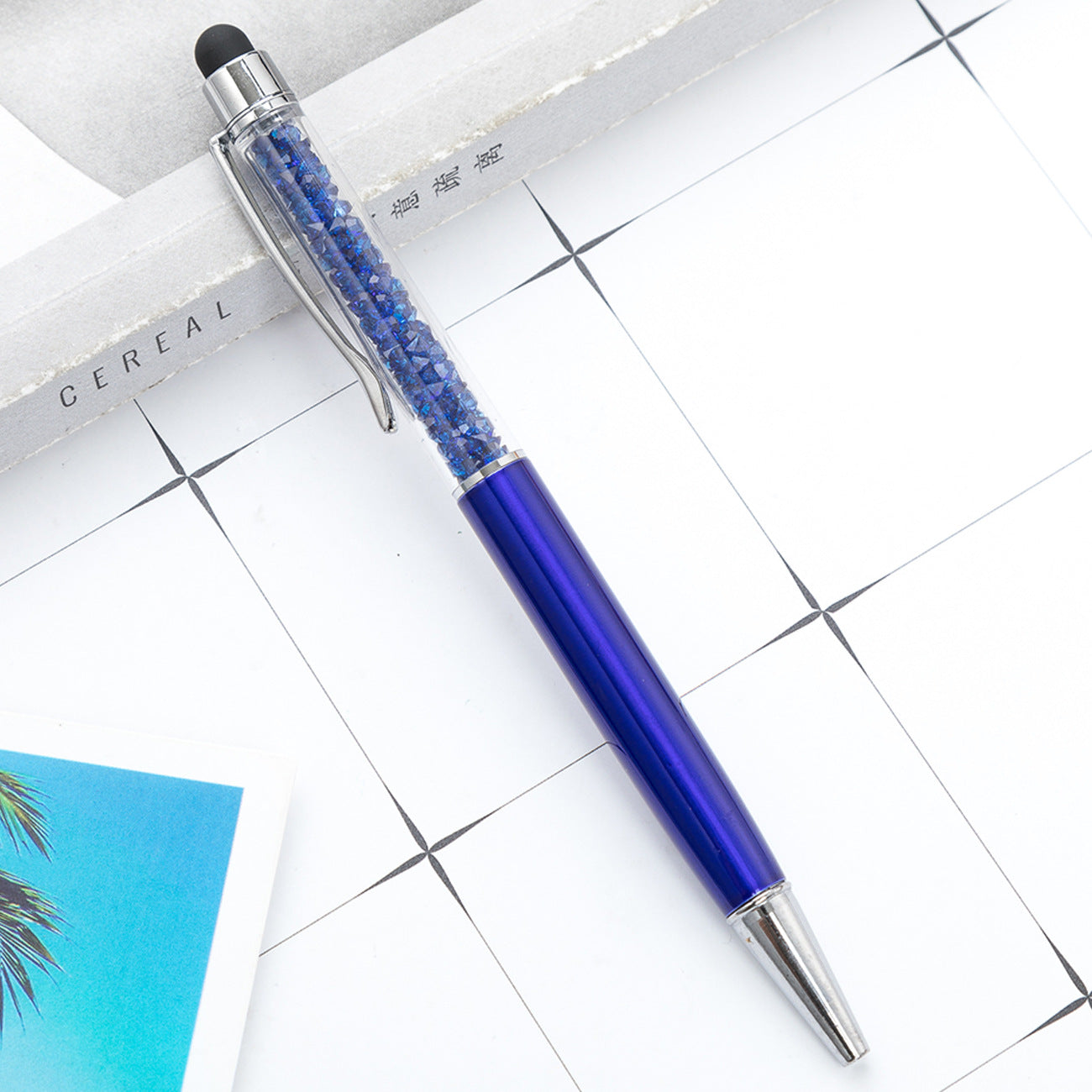 Crystal ballpoint pen diamond capacitive pen