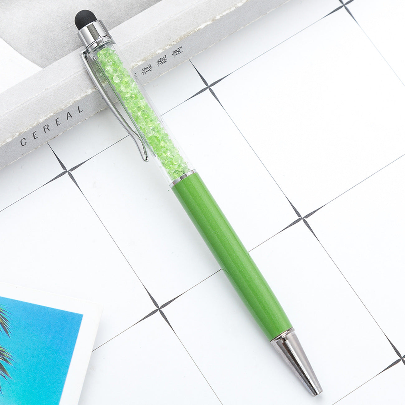 Crystal ballpoint pen diamond capacitive pen
