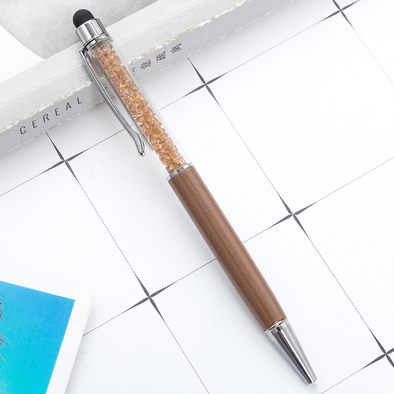 Crystal ballpoint pen diamond capacitive pen