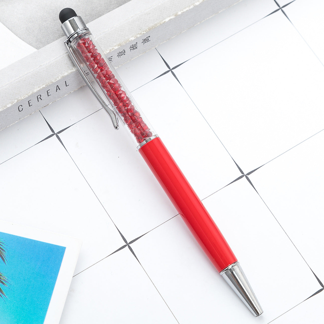 Crystal ballpoint pen diamond capacitive pen