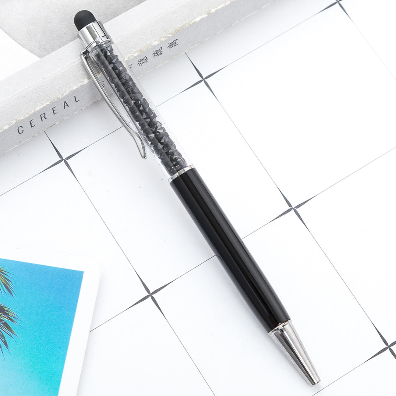 Crystal ballpoint pen diamond capacitive pen