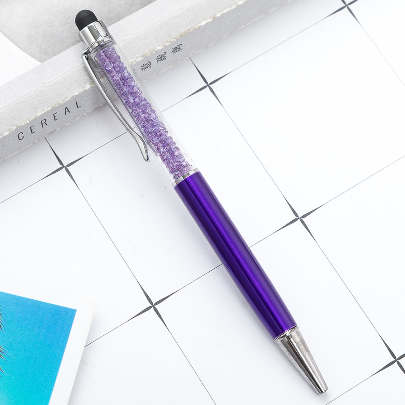 Crystal ballpoint pen diamond capacitive pen