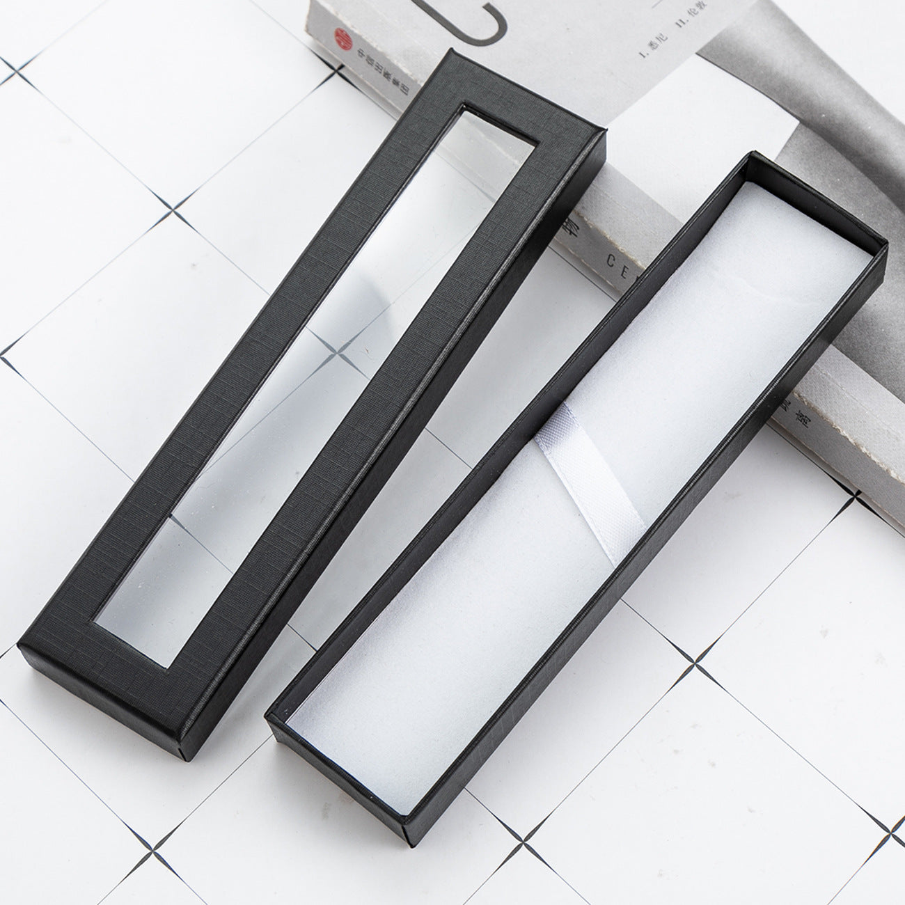Pencil case creative transparent window paper packaging (5pcs)