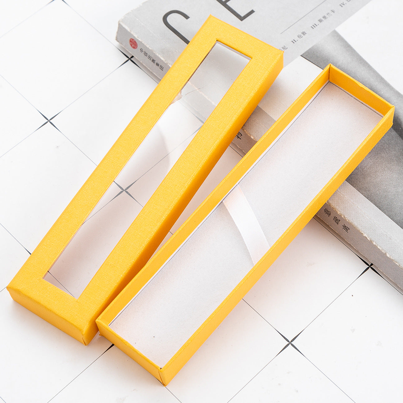 Pencil case creative transparent window paper packaging (5pcs)