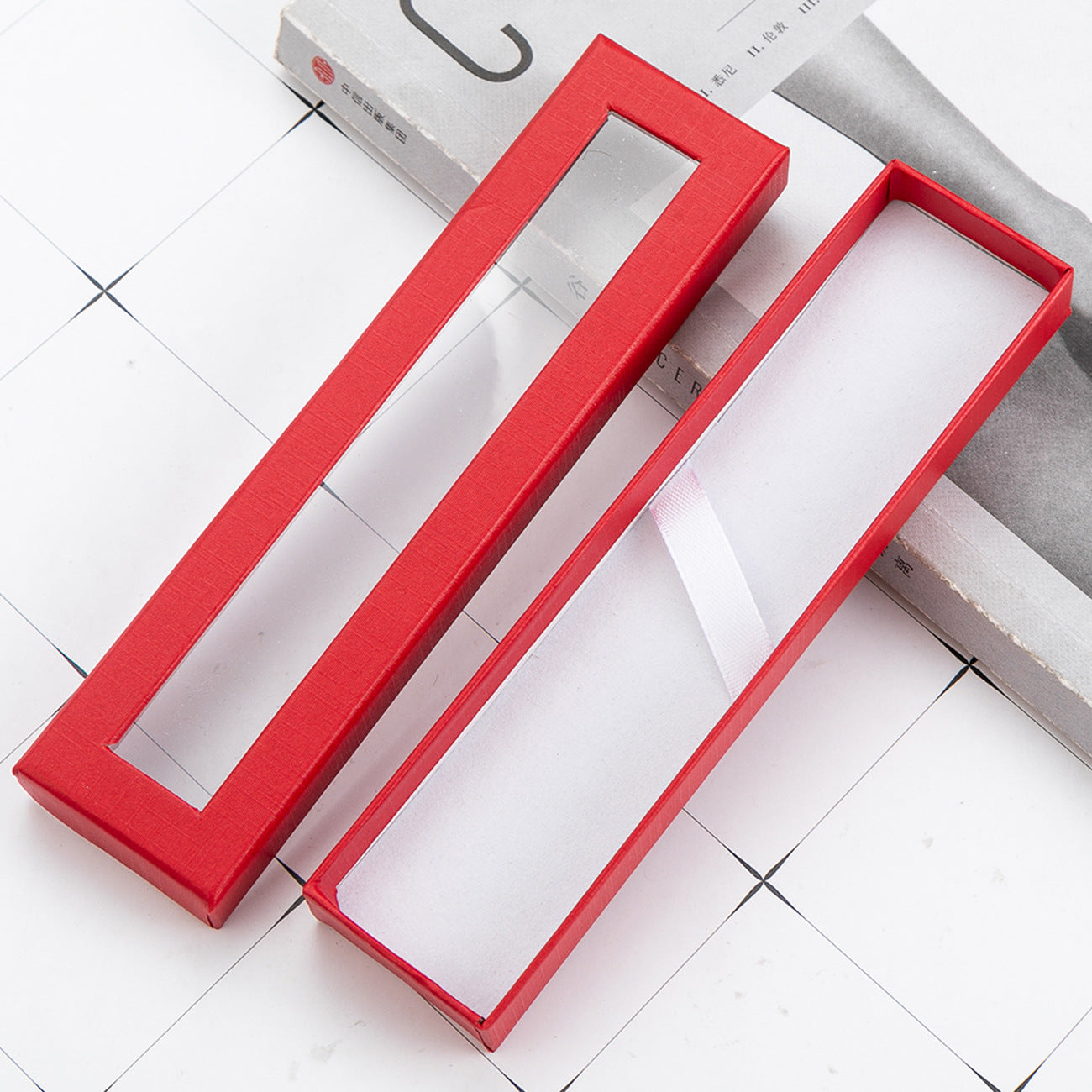 Pencil case creative transparent window paper packaging (5pcs)