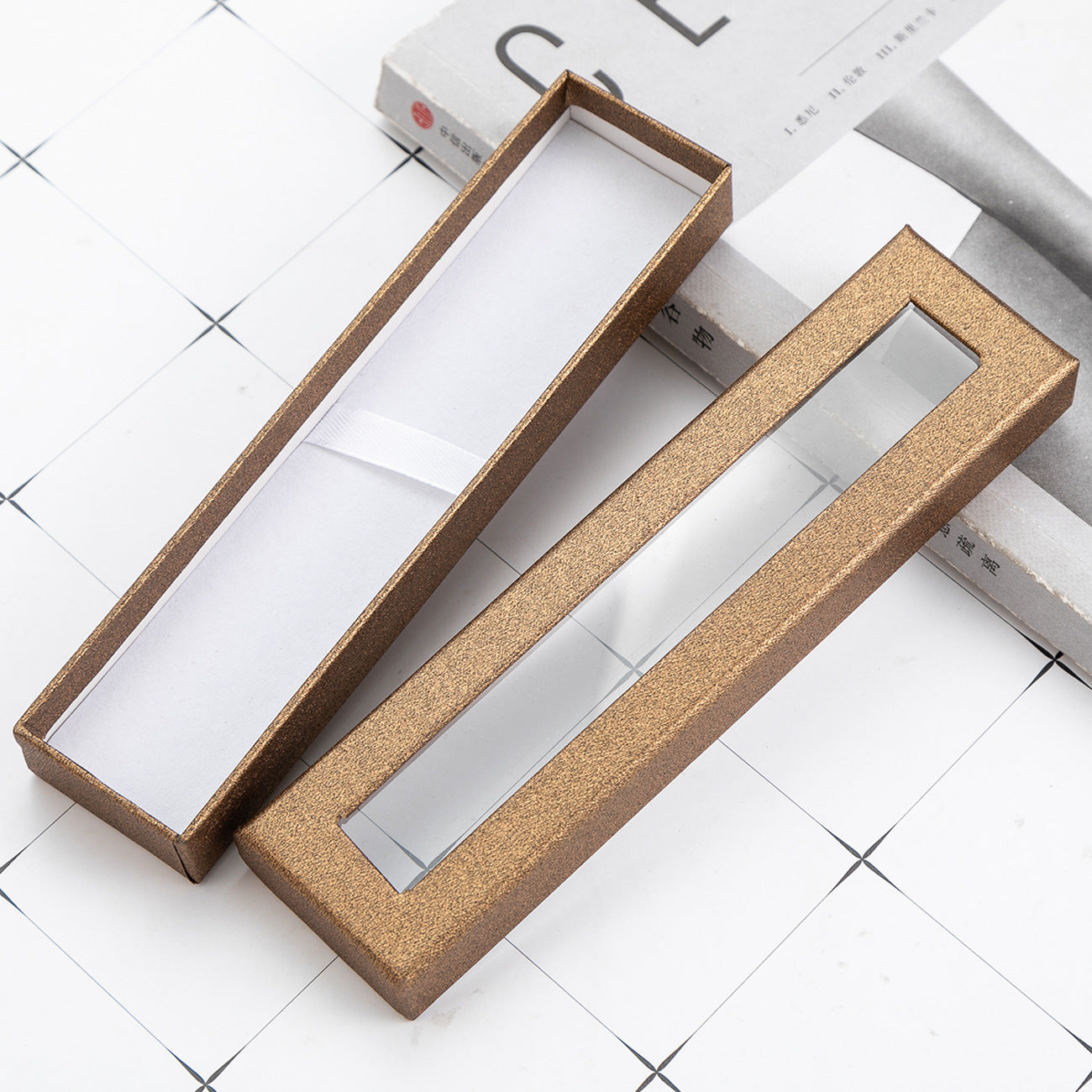 Pencil case creative transparent window paper packaging (5pcs)