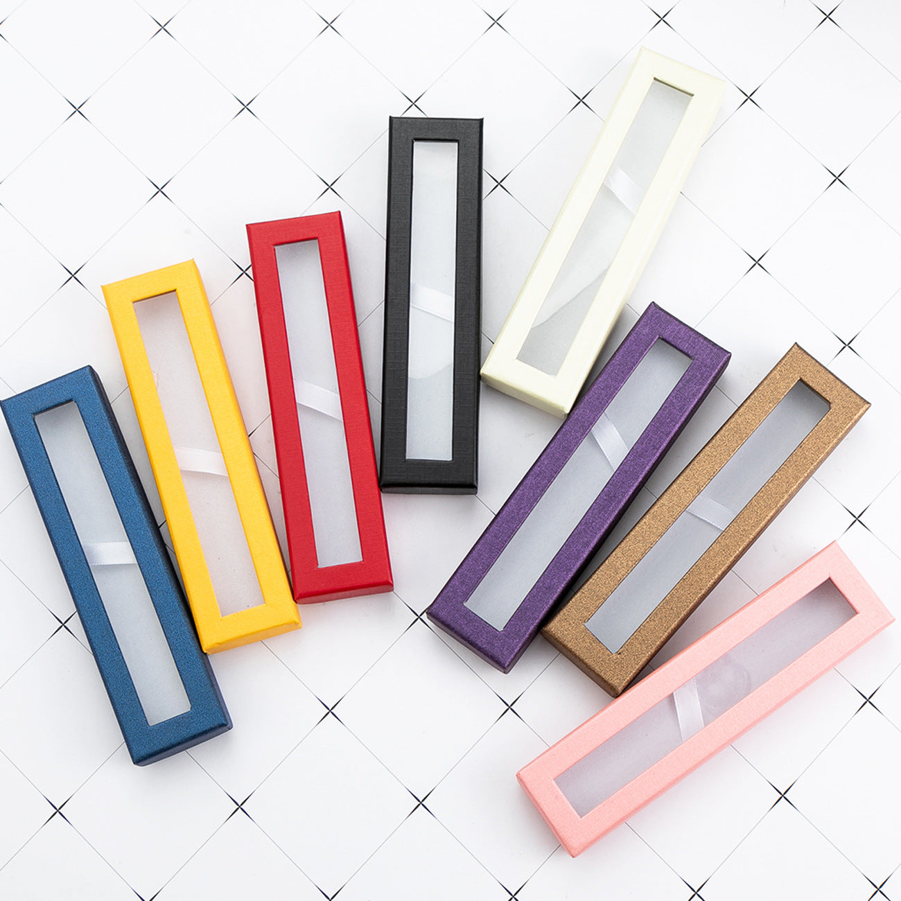 Pencil case creative transparent window paper packaging (5pcs)