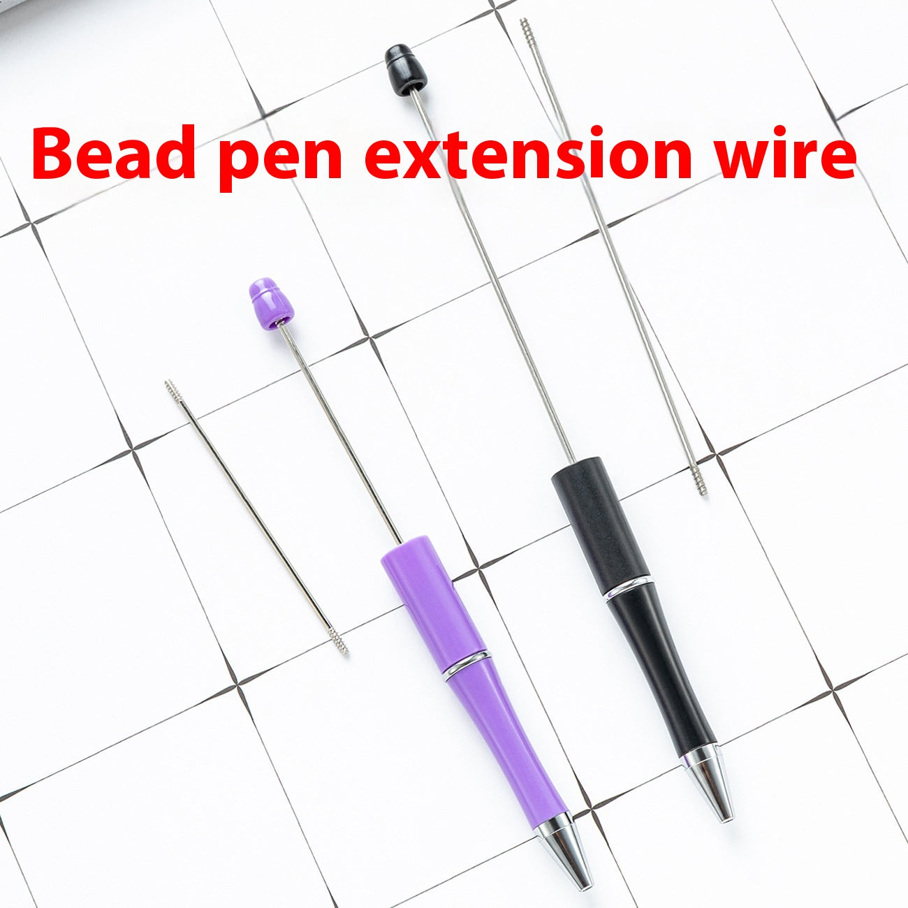 Extended stainless steel rod for bead pen
