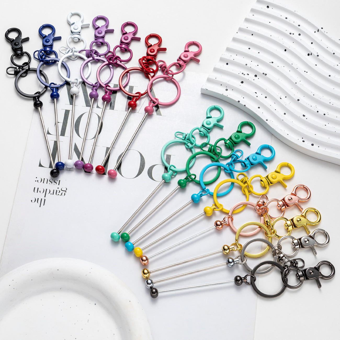 DIY beaded keychain (5pcs)
