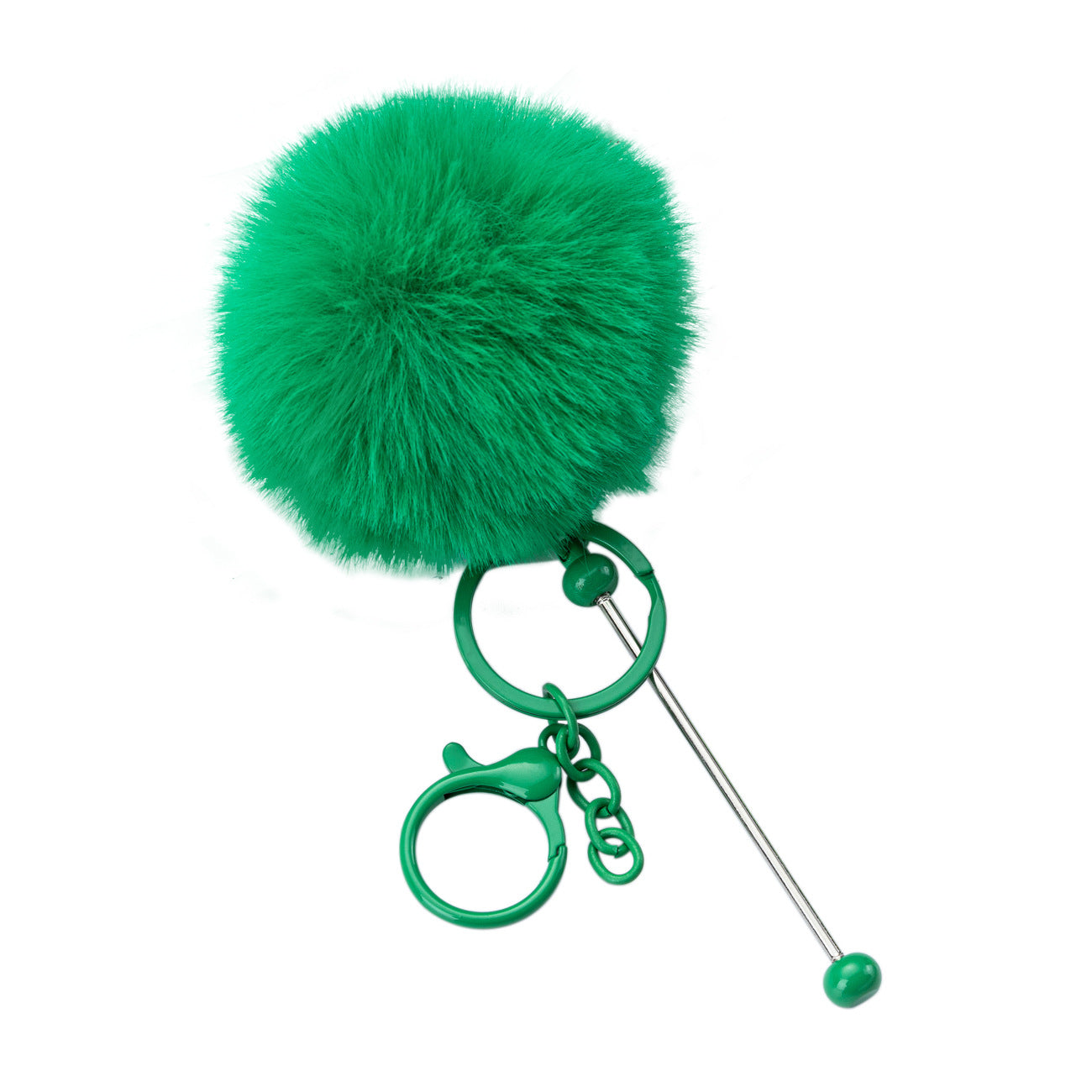 Beaded hairball keychain