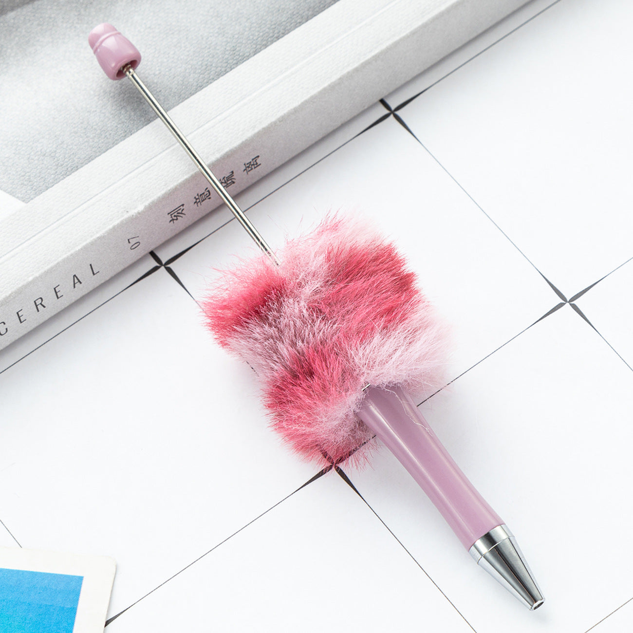 New creative DIY hairball beaded ballpoint pen (10pcs)