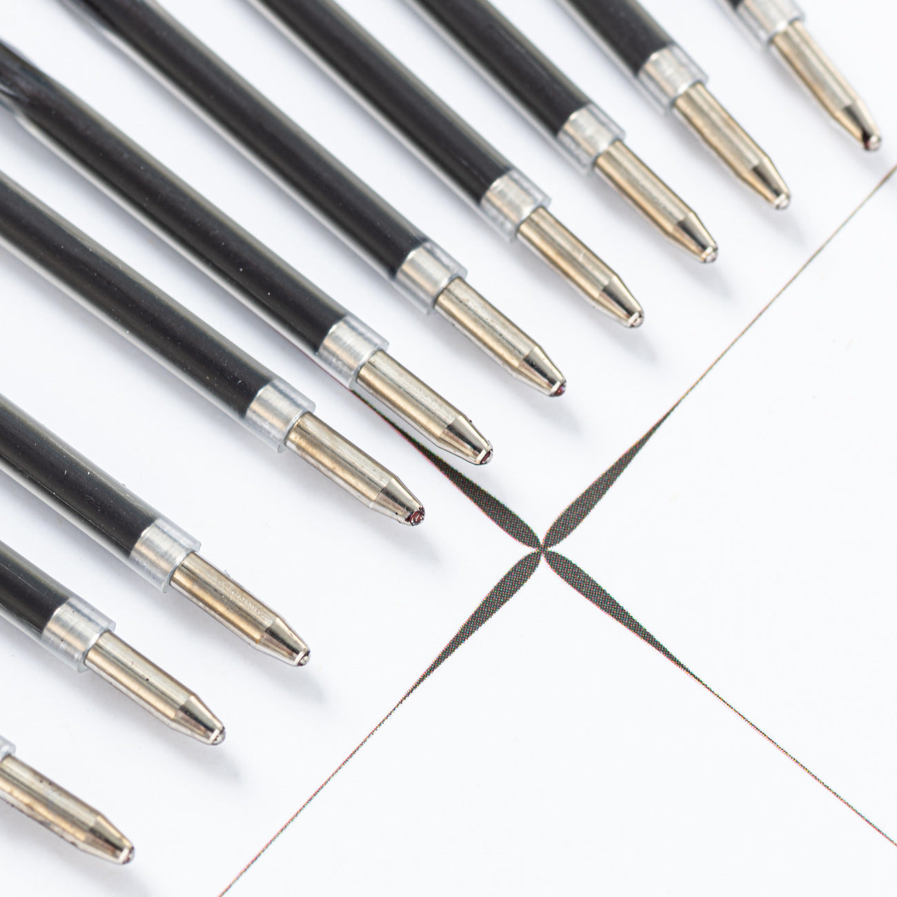 Office writing smooth 1.0mm bullet replacement plastic ballpoint pen core