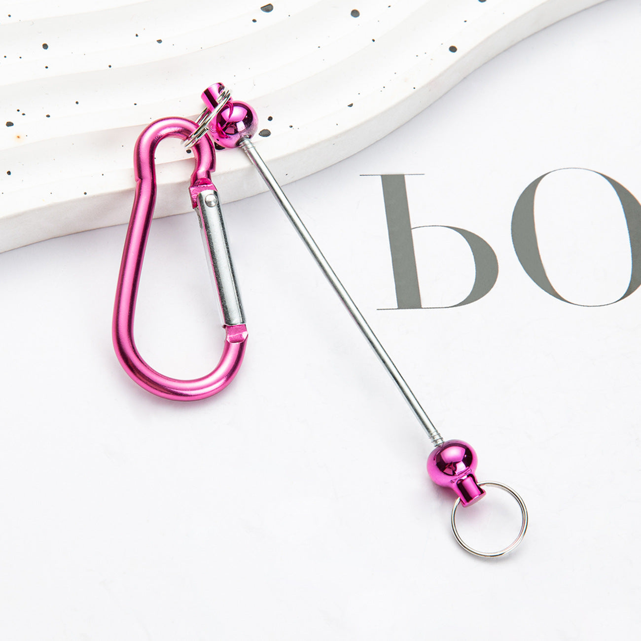 DIY beaded mountaineering buckle D type lock metal hook key small buckle