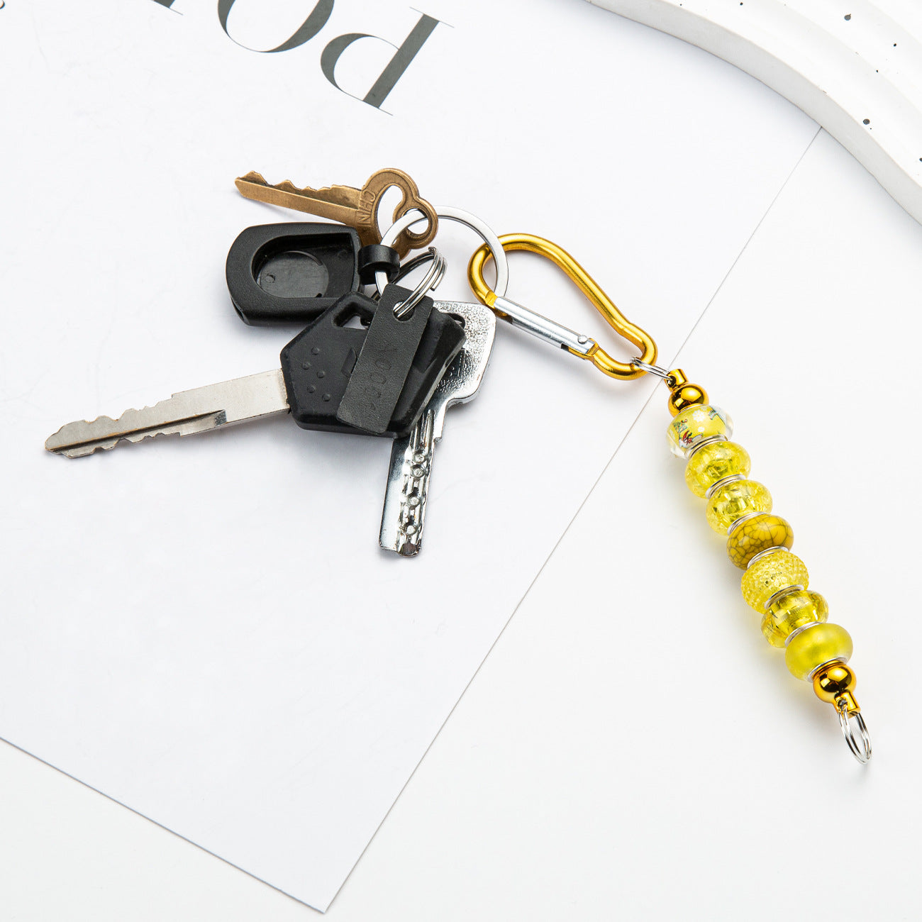 DIY beaded mountaineering buckle D type lock metal hook key small buckle