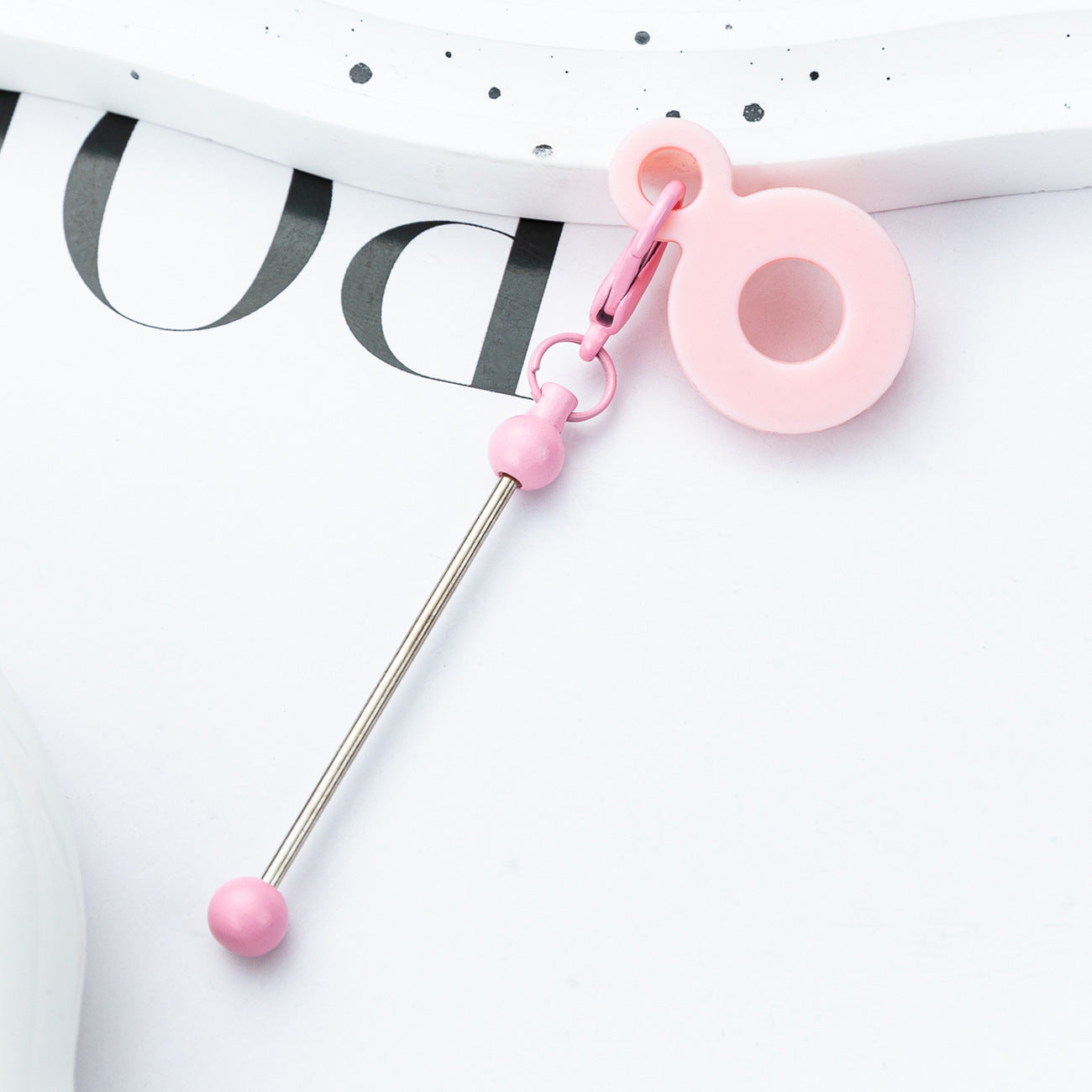 DIY beaded silicone straw pendant is suitable for 8mm-10mm water cup straw.