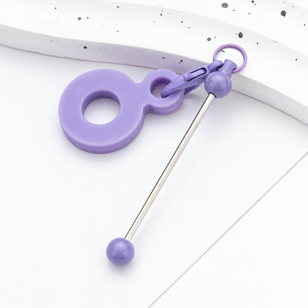 DIY beaded silicone straw pendant is suitable for 8mm-10mm water cup straw.