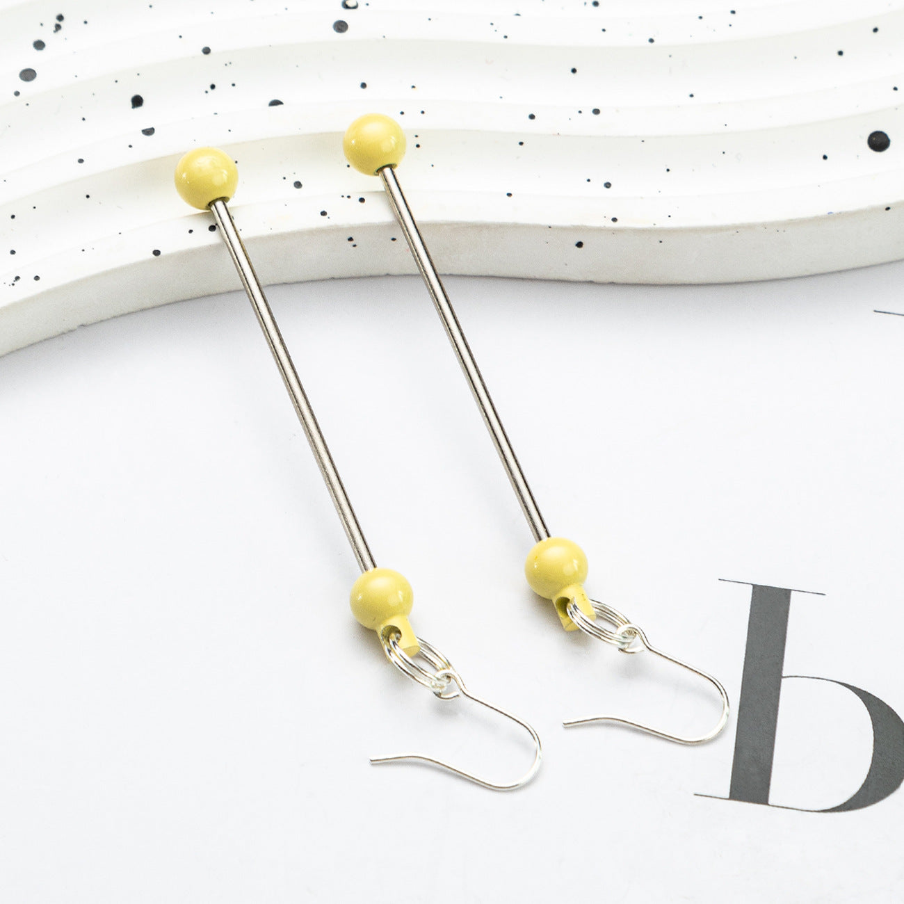 Long creative handmade beaded earrings
