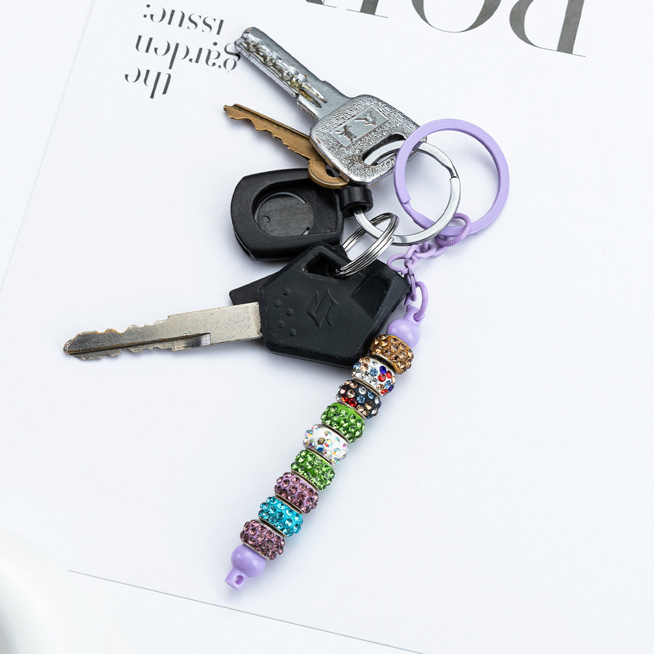 DIY beaded keychain pendant