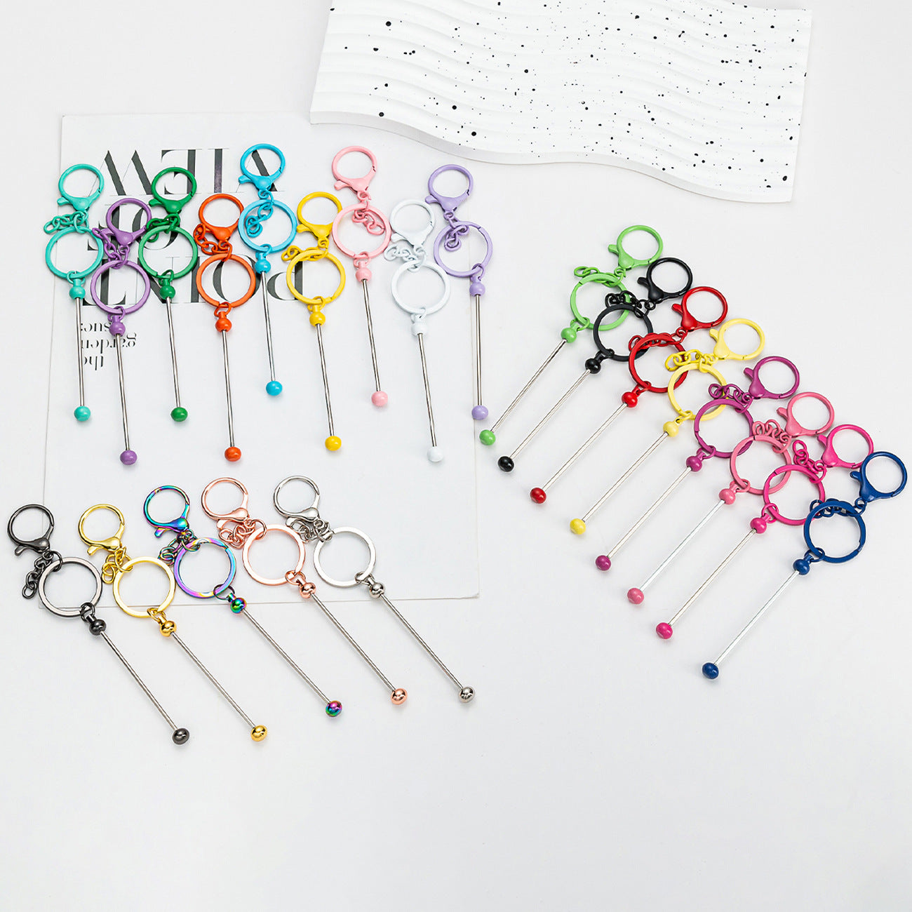 Gradual change Colored metal keychain