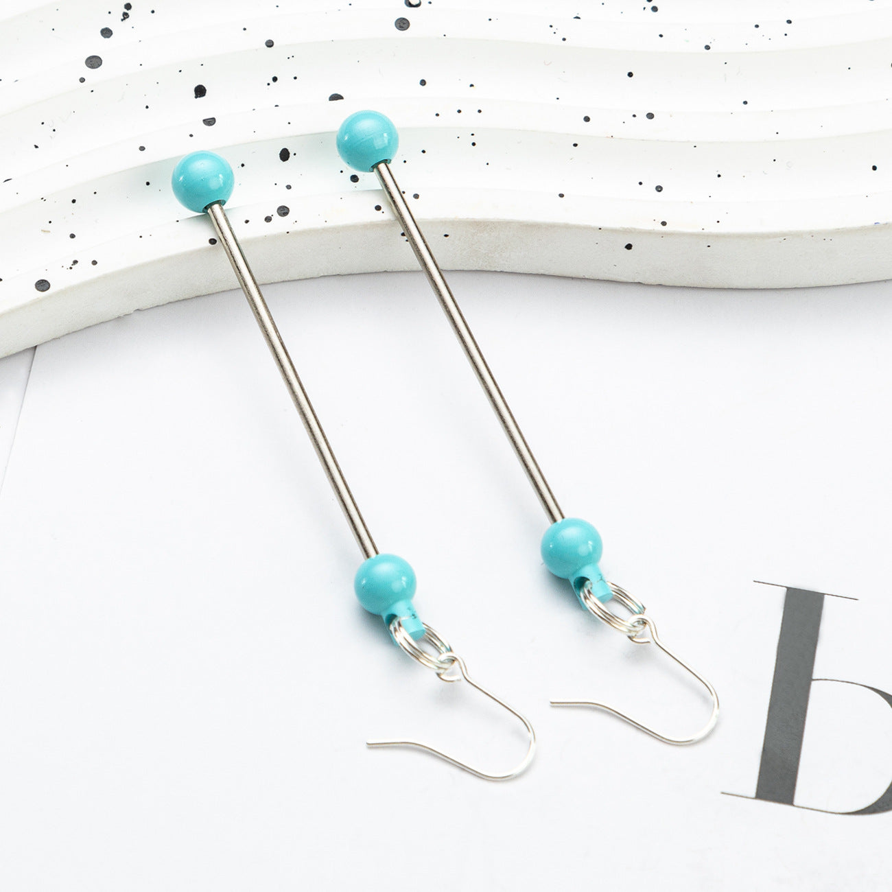 Long creative handmade beaded earrings