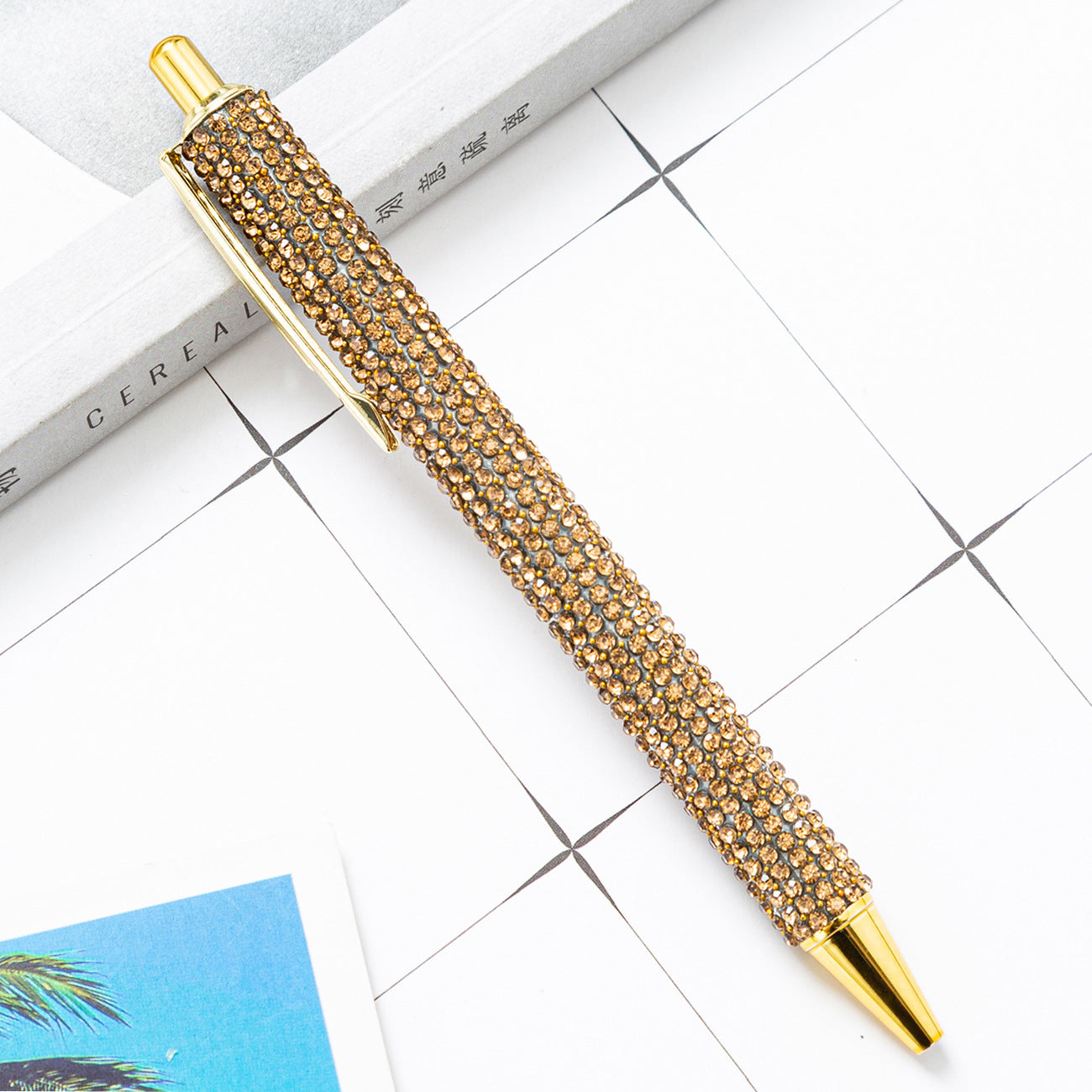 Press the rhinestone foreskin and press the pen (3pcs)
