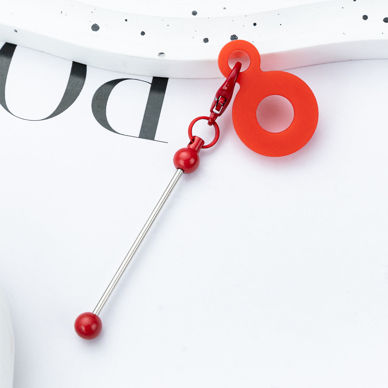 DIY beaded silicone straw pendant is suitable for 8mm-10mm water cup straw.