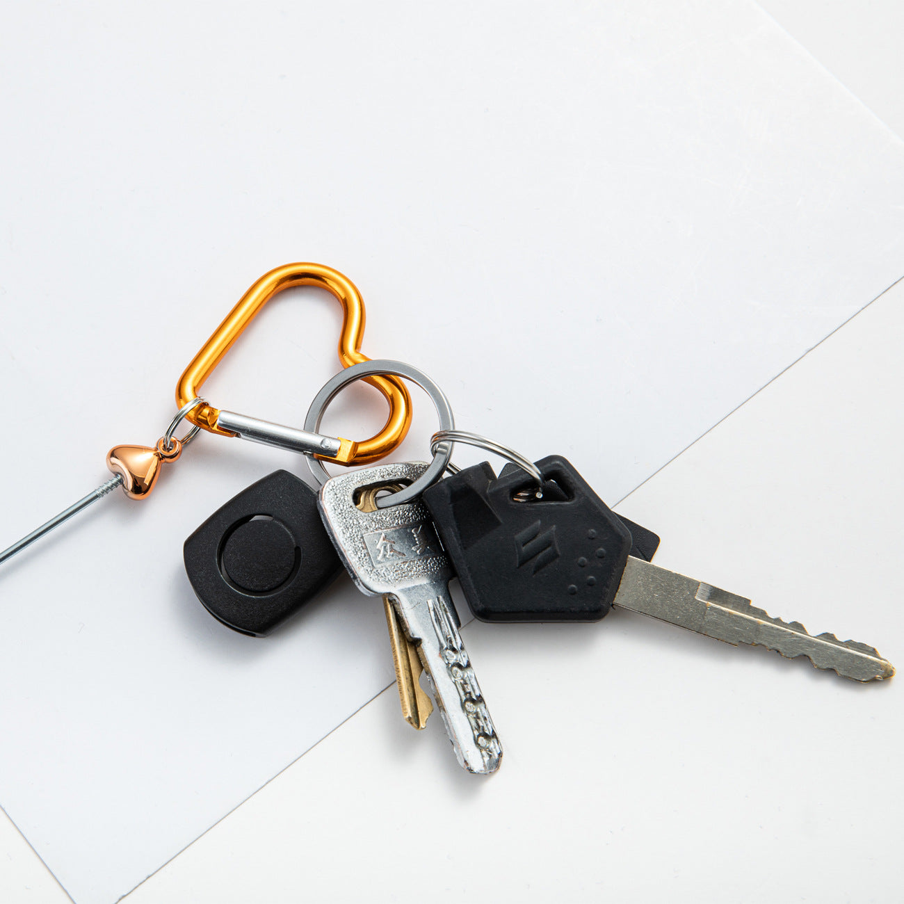 DIY love beaded mountaineering ring metal hook key card