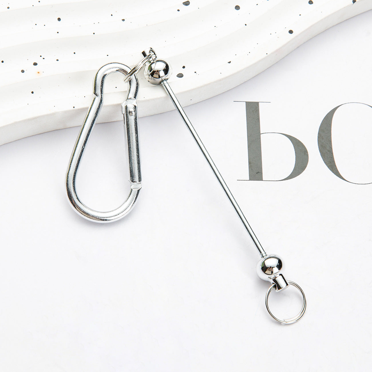 DIY beaded mountaineering buckle D type lock metal hook key small buckle