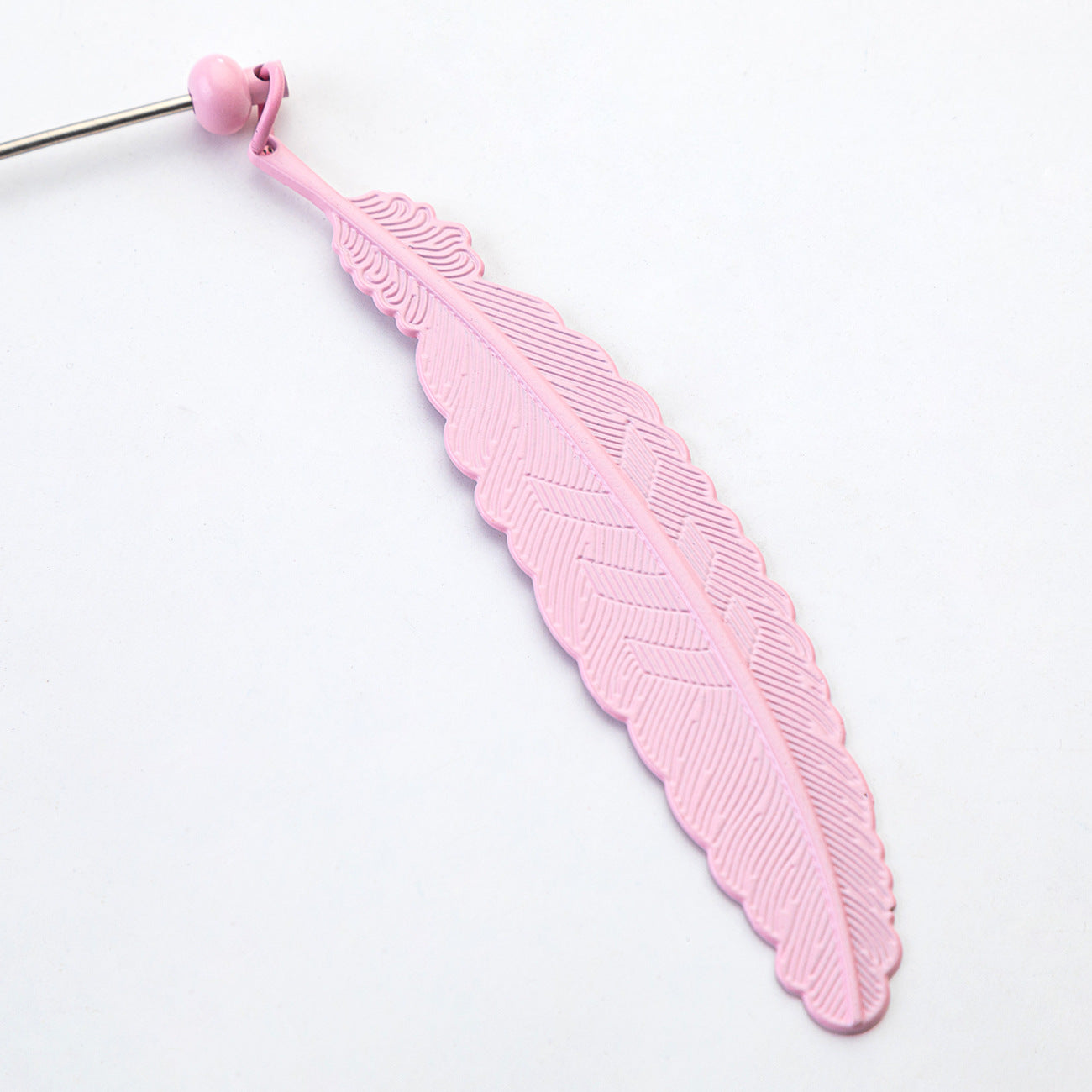 DIY beaded feather bookmark