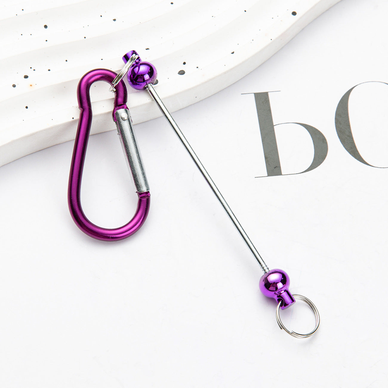 DIY beaded mountaineering buckle D type lock metal hook key small buckle