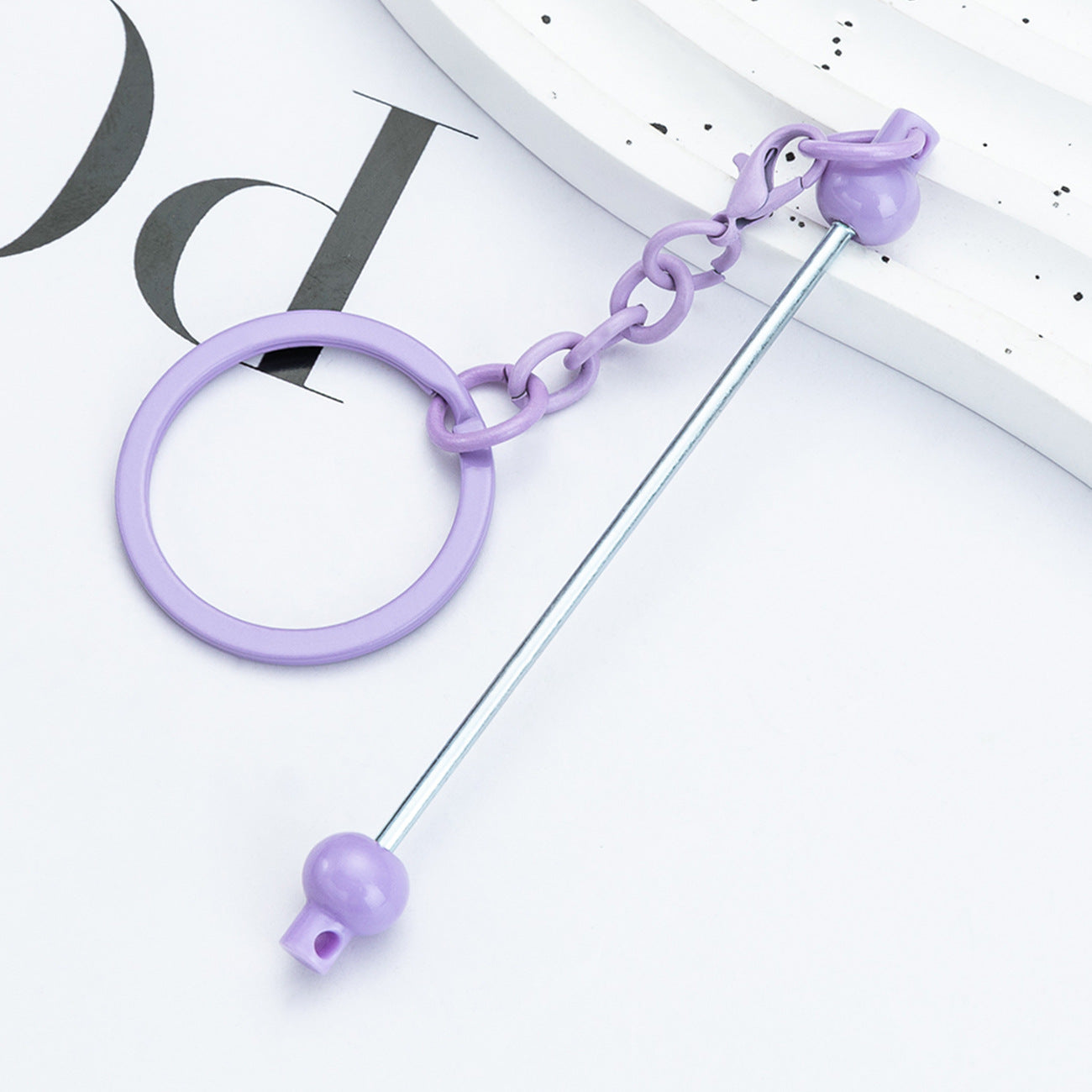 DIY beaded keychain pendant