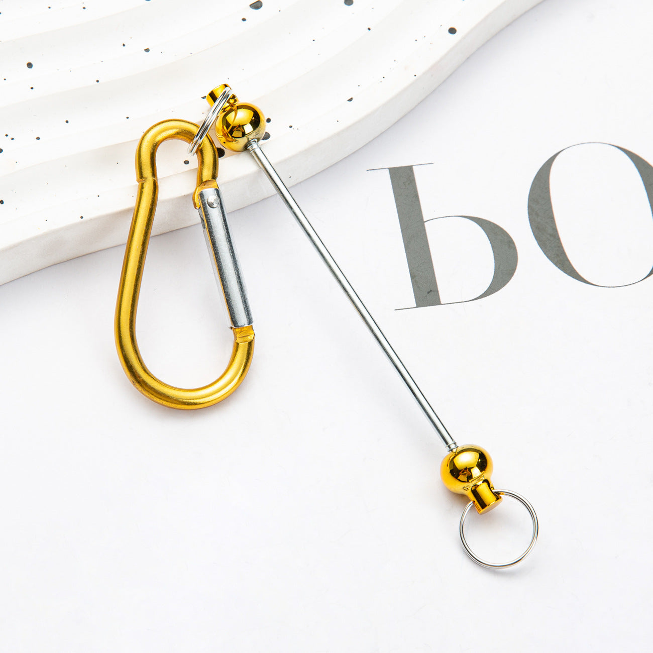 DIY beaded mountaineering buckle D type lock metal hook key small buckle