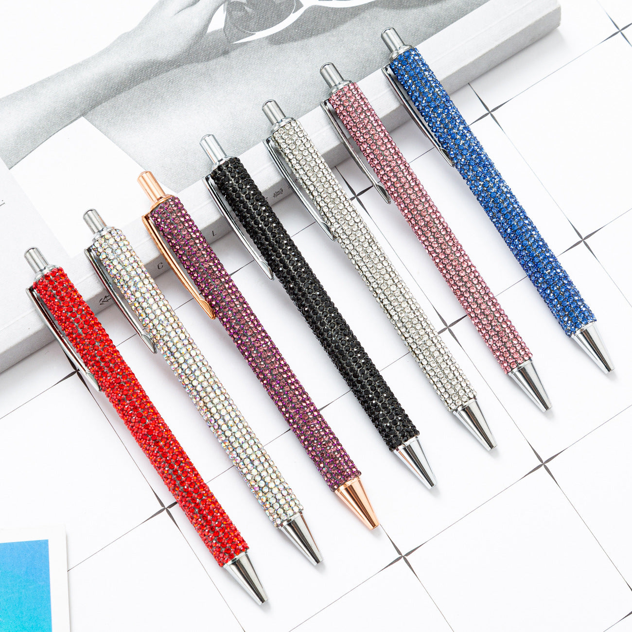 Press the rhinestone foreskin and press the pen (3pcs)