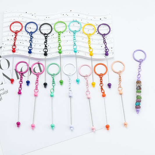 DIY beaded keychain pendant