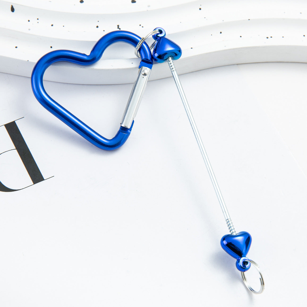 DIY love beaded mountaineering ring metal hook key card