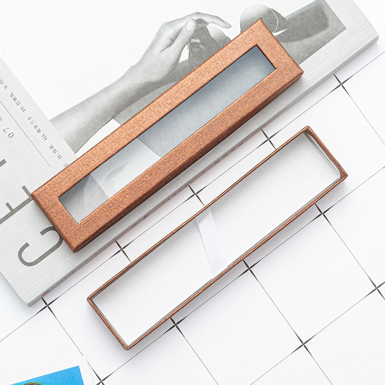 Pencil case creative transparent window paper packaging (5pcs)