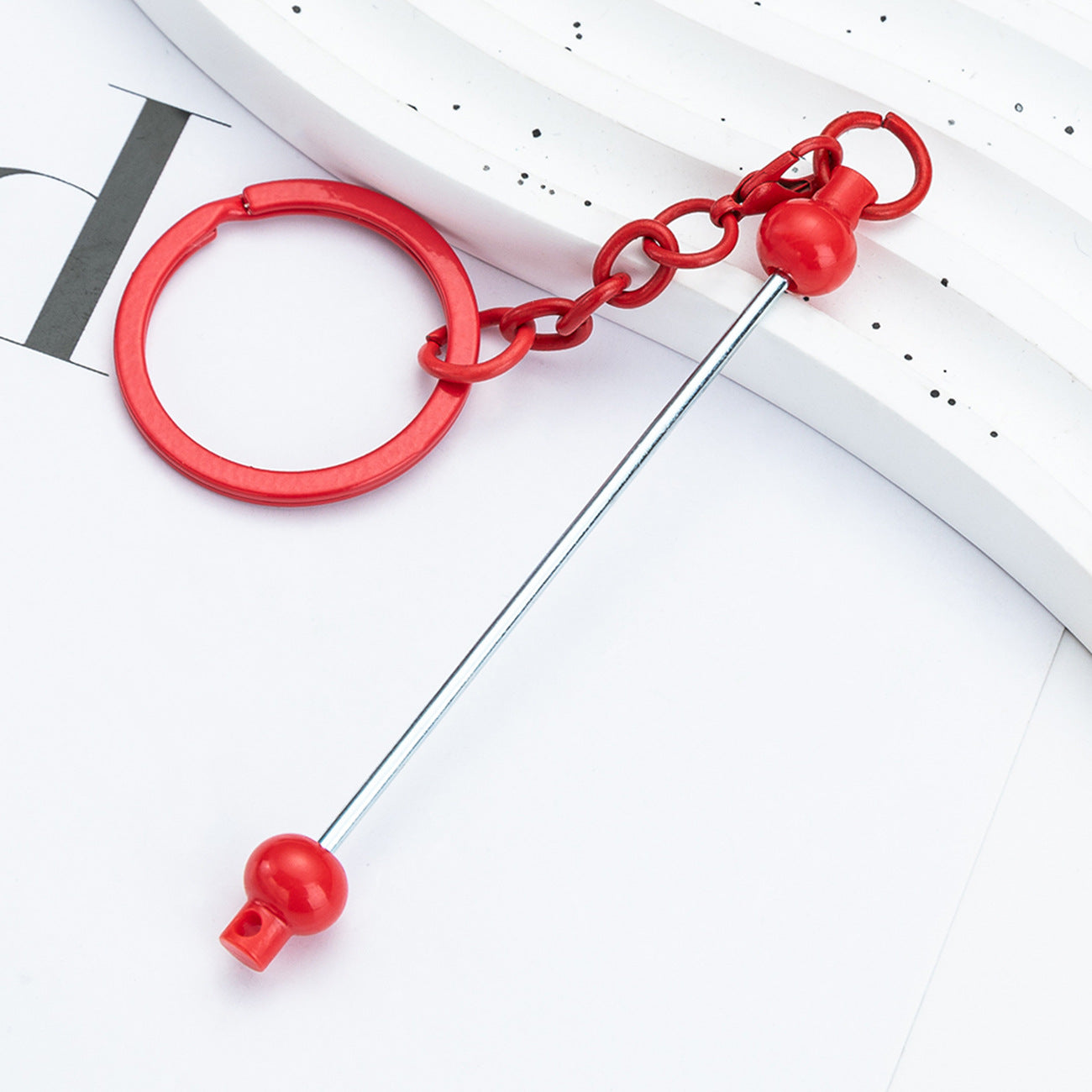 DIY beaded keychain pendant