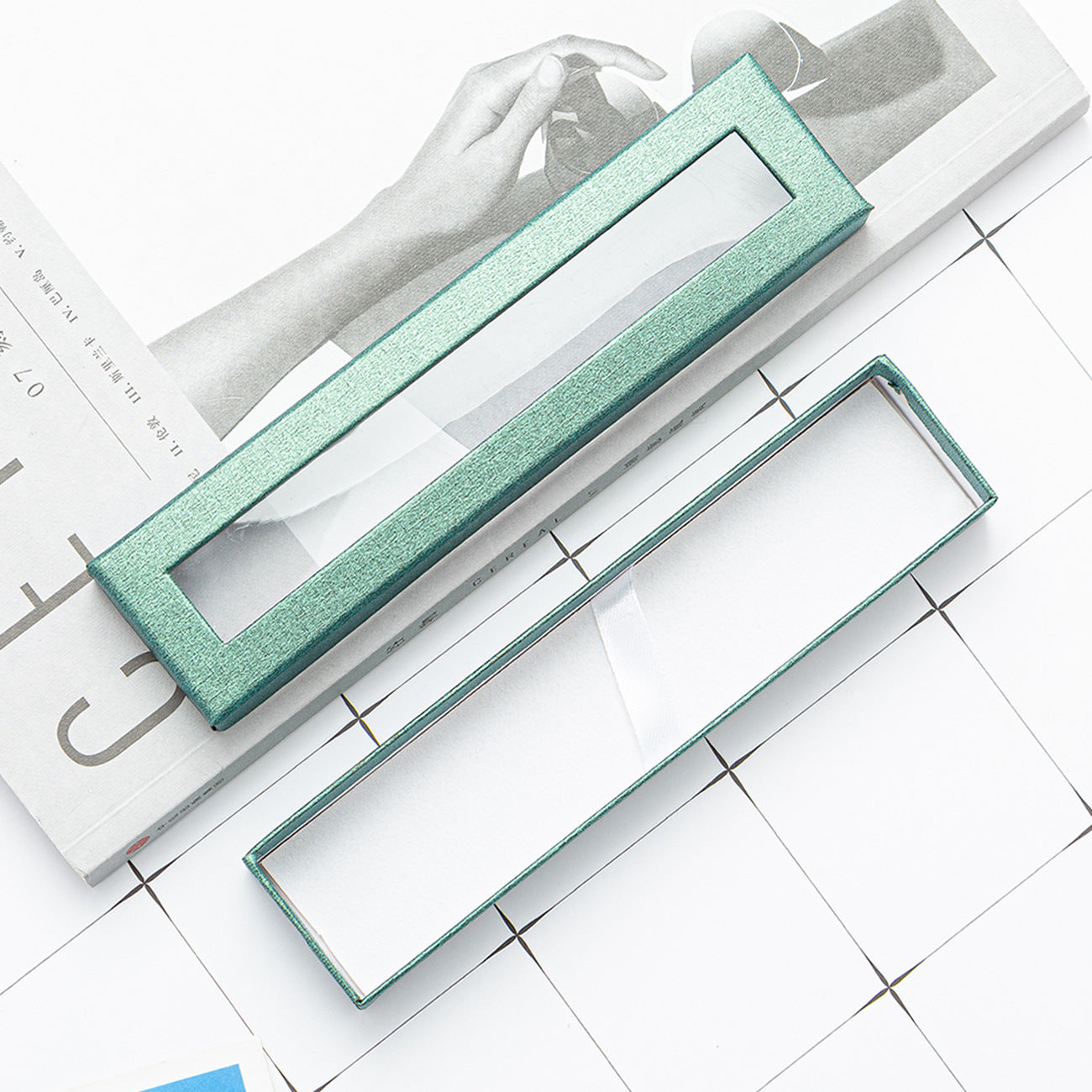 Pencil case creative transparent window paper packaging (5pcs)