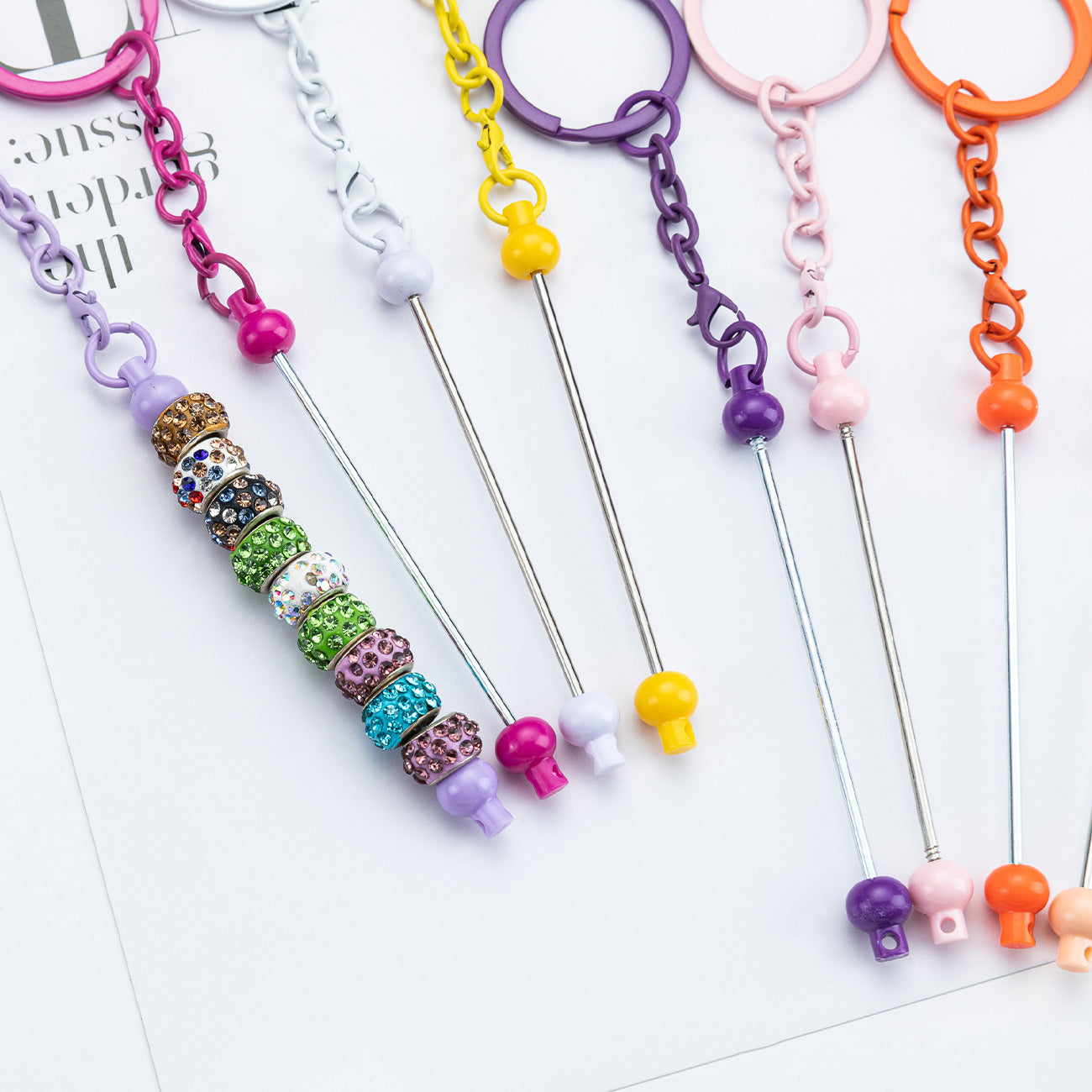DIY beaded keychain pendant
