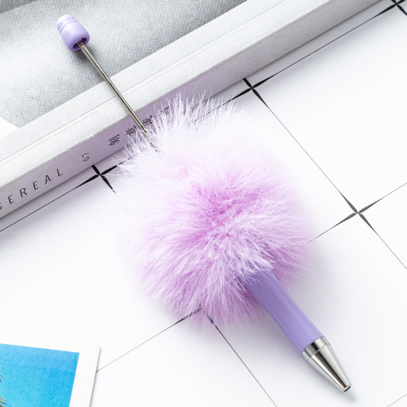 New creative DIY hairball beaded ballpoint pen (10pcs)