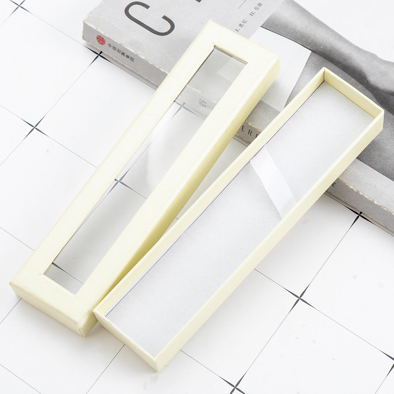 Pencil case creative transparent window paper packaging (5pcs)