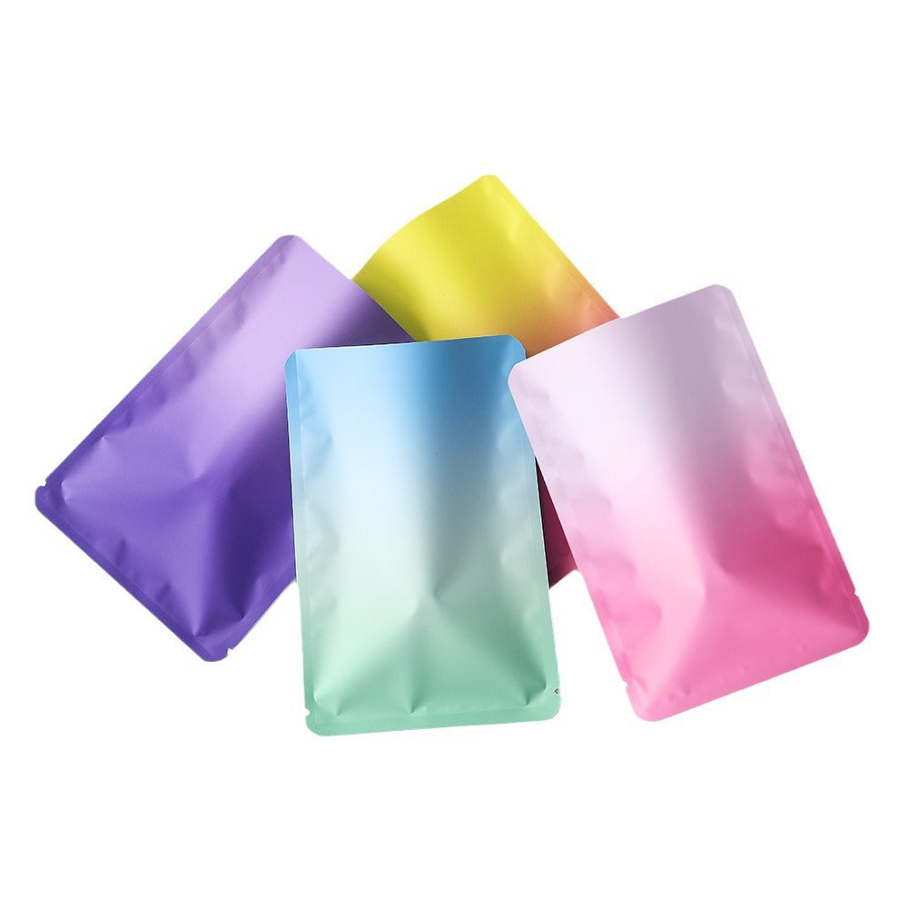 Double-sided color gradual change blind bag empty bag self-sealing live broadcast flat mouth sealing blind bag