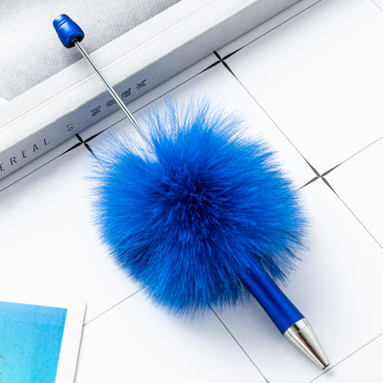 New creative DIY hairball beaded ballpoint pen (10pcs)