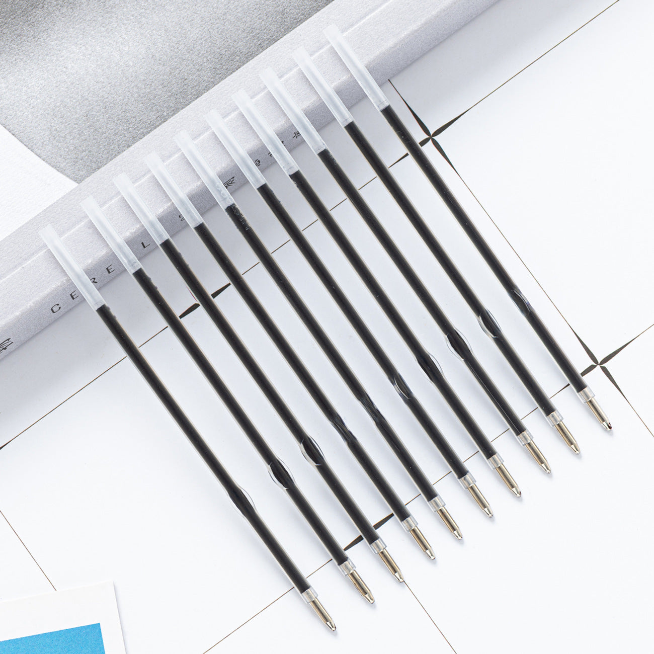 Office writing smooth 1.0mm bullet replacement plastic ballpoint pen core
