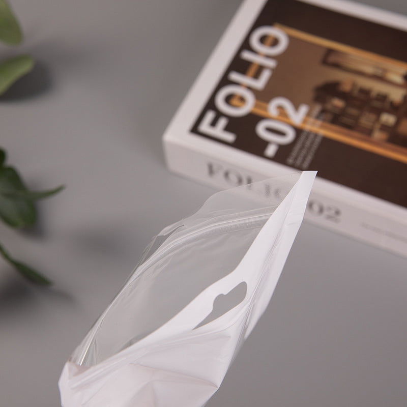 Pearlescent film transparent plastic self-sealing bag jewelry bag