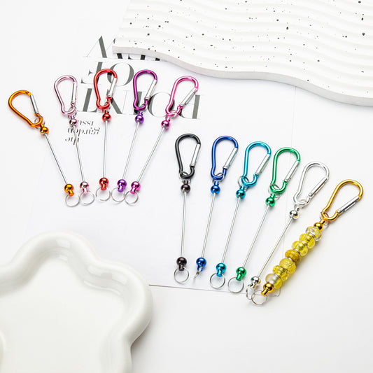 DIY beaded mountaineering buckle D type lock metal hook key small buckle