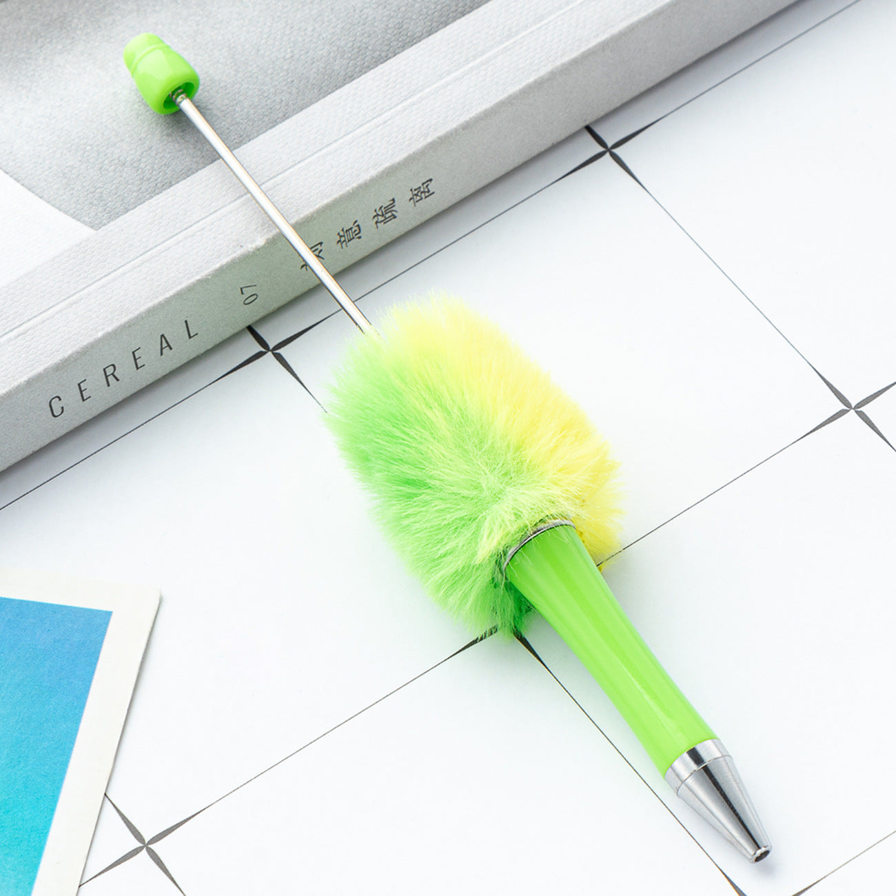 New creative DIY hairball beaded ballpoint pen (10pcs)