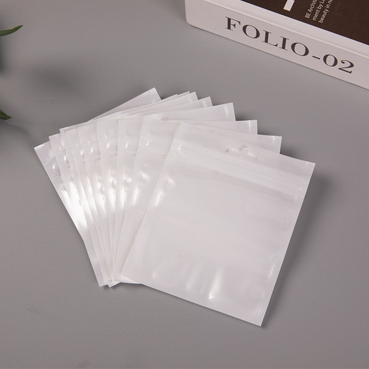 Pearlescent film transparent plastic self-sealing bag jewelry bag