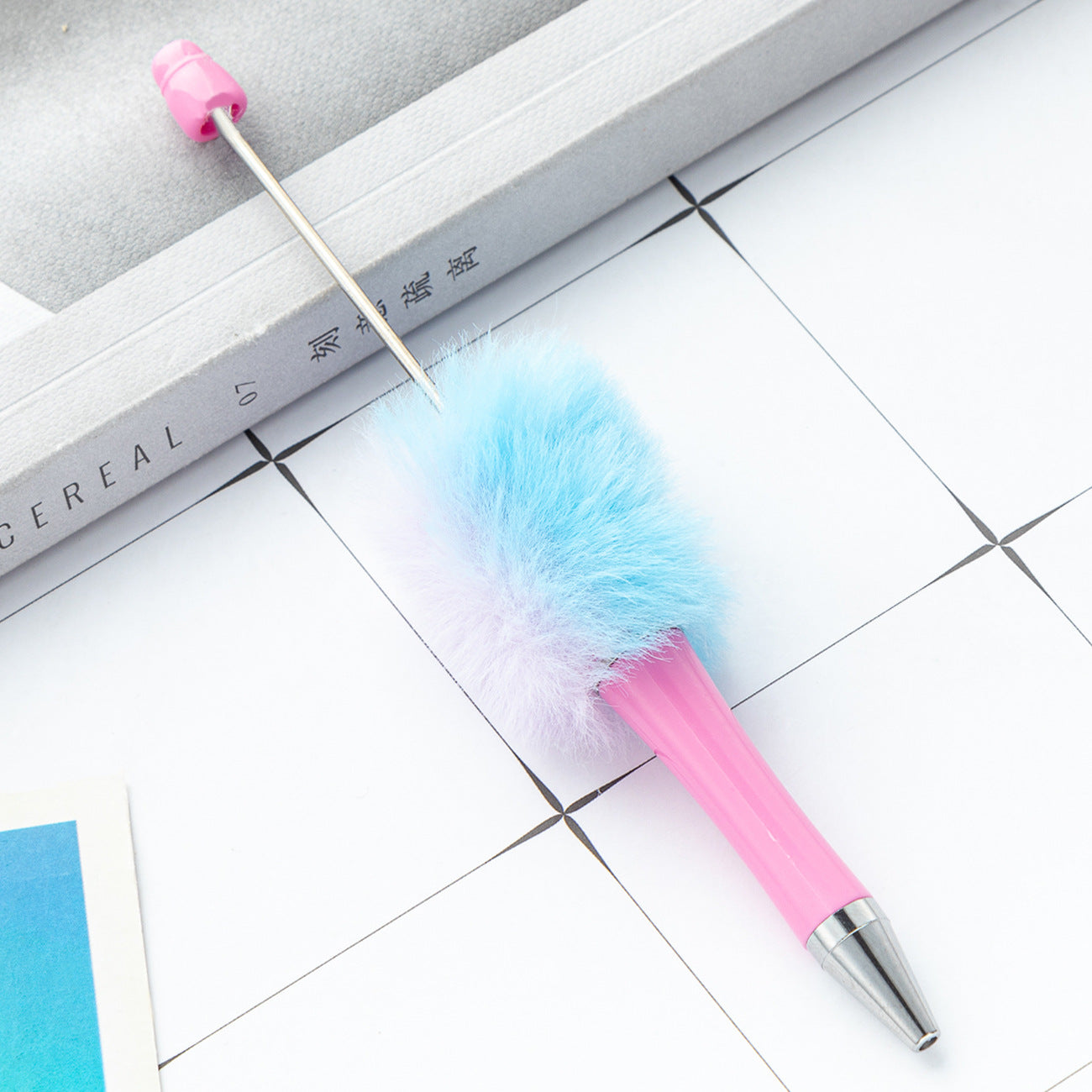 New creative DIY hairball beaded ballpoint pen (10pcs)